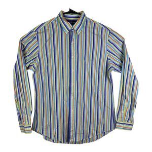 Vintage Polo Ralph Lauren Striped Button Down Shirt Long Sleeve Large 16 1/2